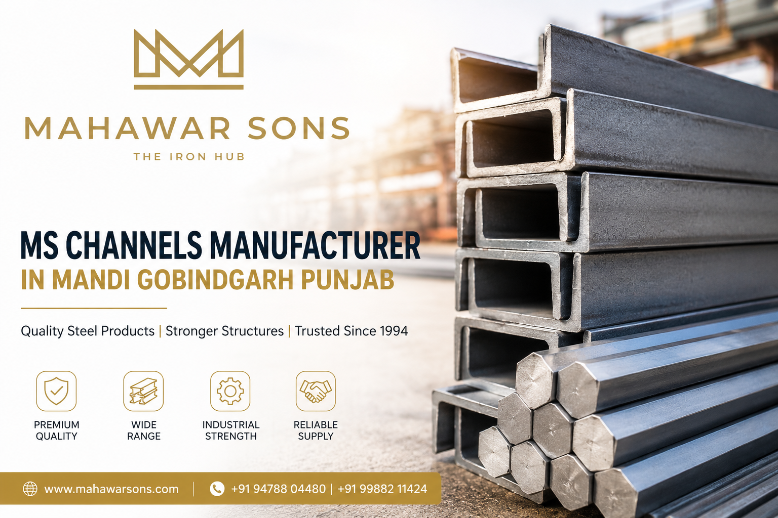 MS Channels Manufacturer in Mandi Gobindgarh Punjab
